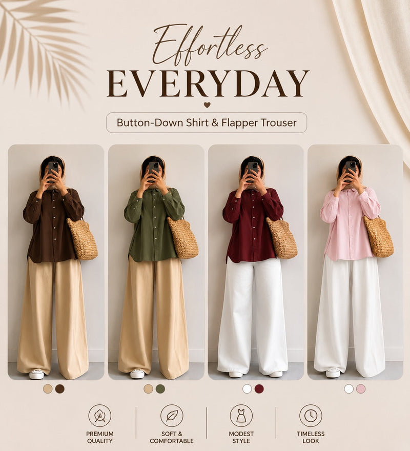 Button Down Shirt & Flapper Trouser