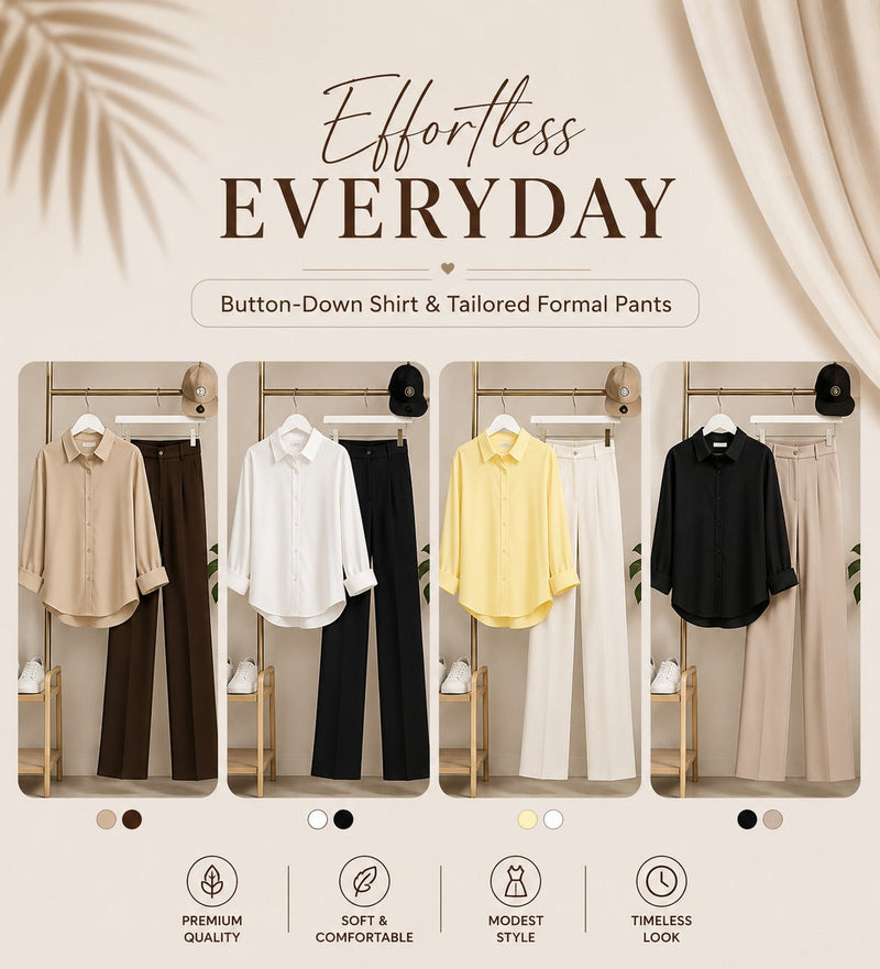 Button-Down Shirt with Formal Pants