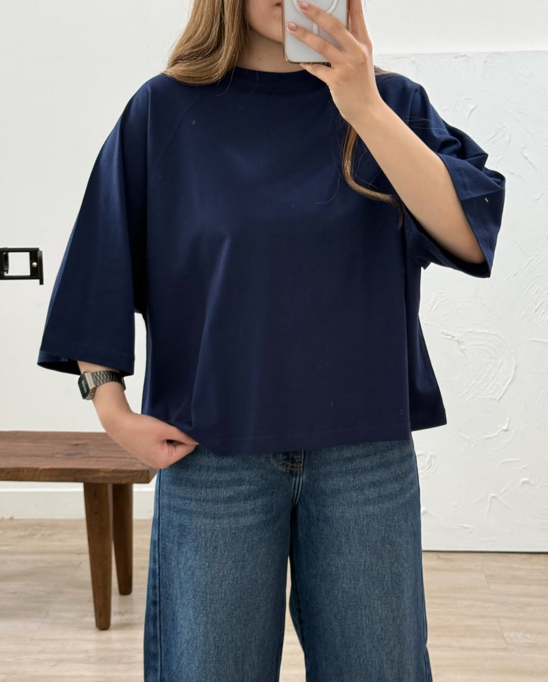 Navy Blue Oversized Tee