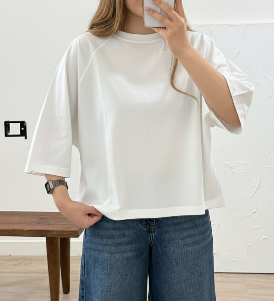 White Oversized Tee