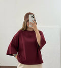 Maroon Oversized Tee