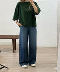 Bottle Green Oversized Tee