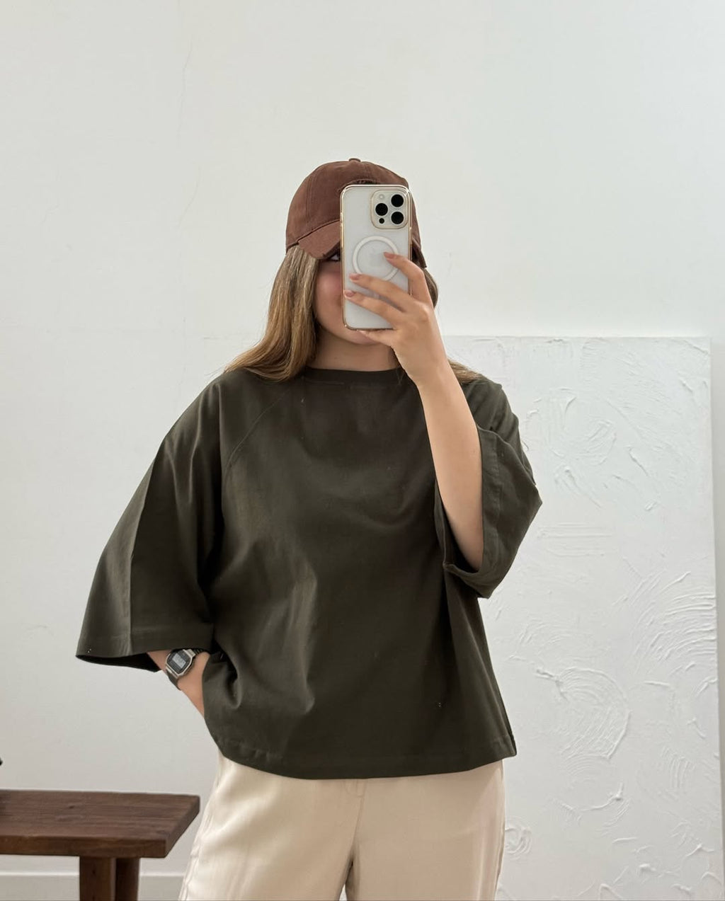 Olive Green Oversized Tee