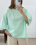 Sea Green Oversized Tee