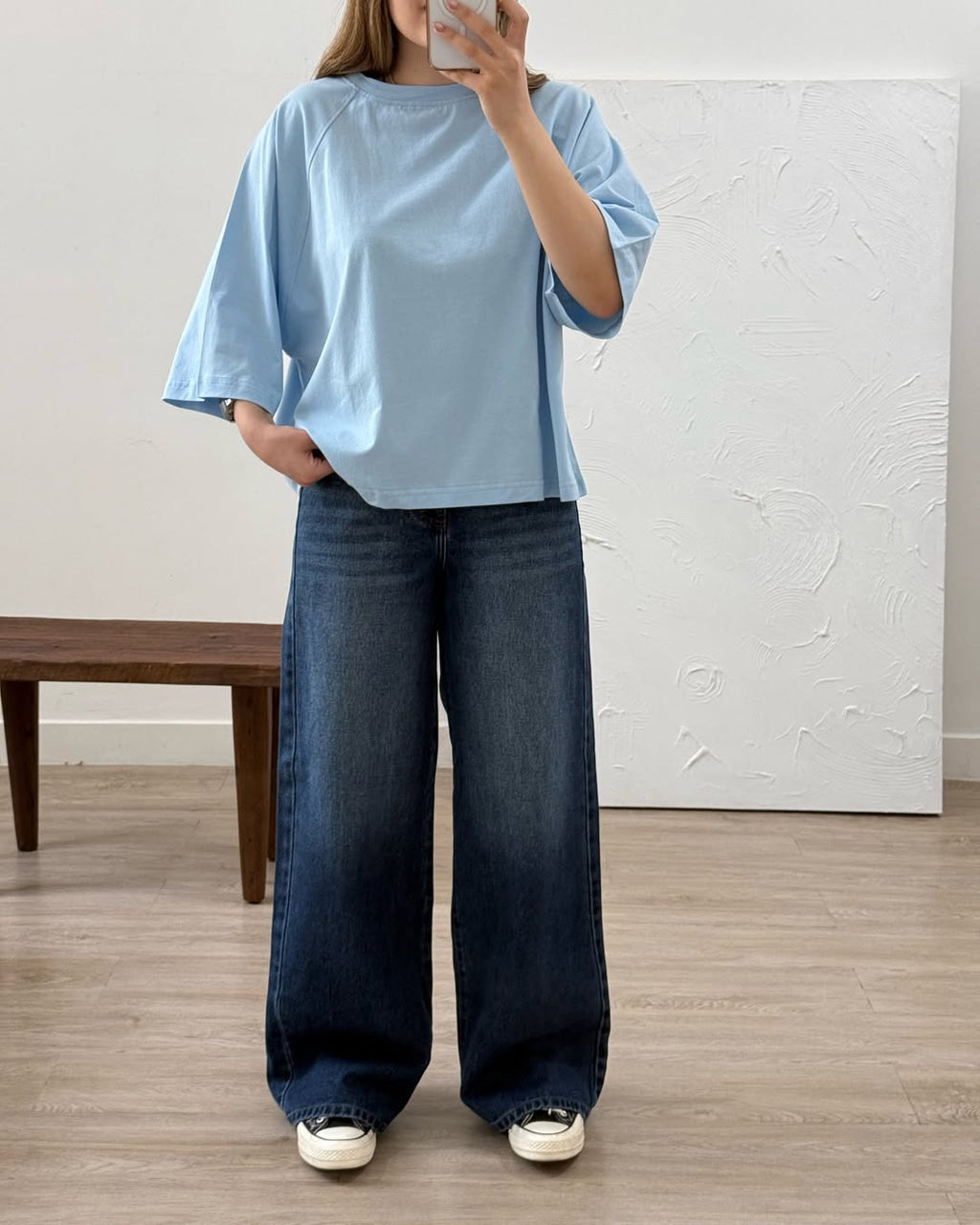 Sky Blue Oversized Tee