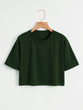 Forest Green Cropped Tee