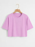 Lavender Pink Cropped Tee