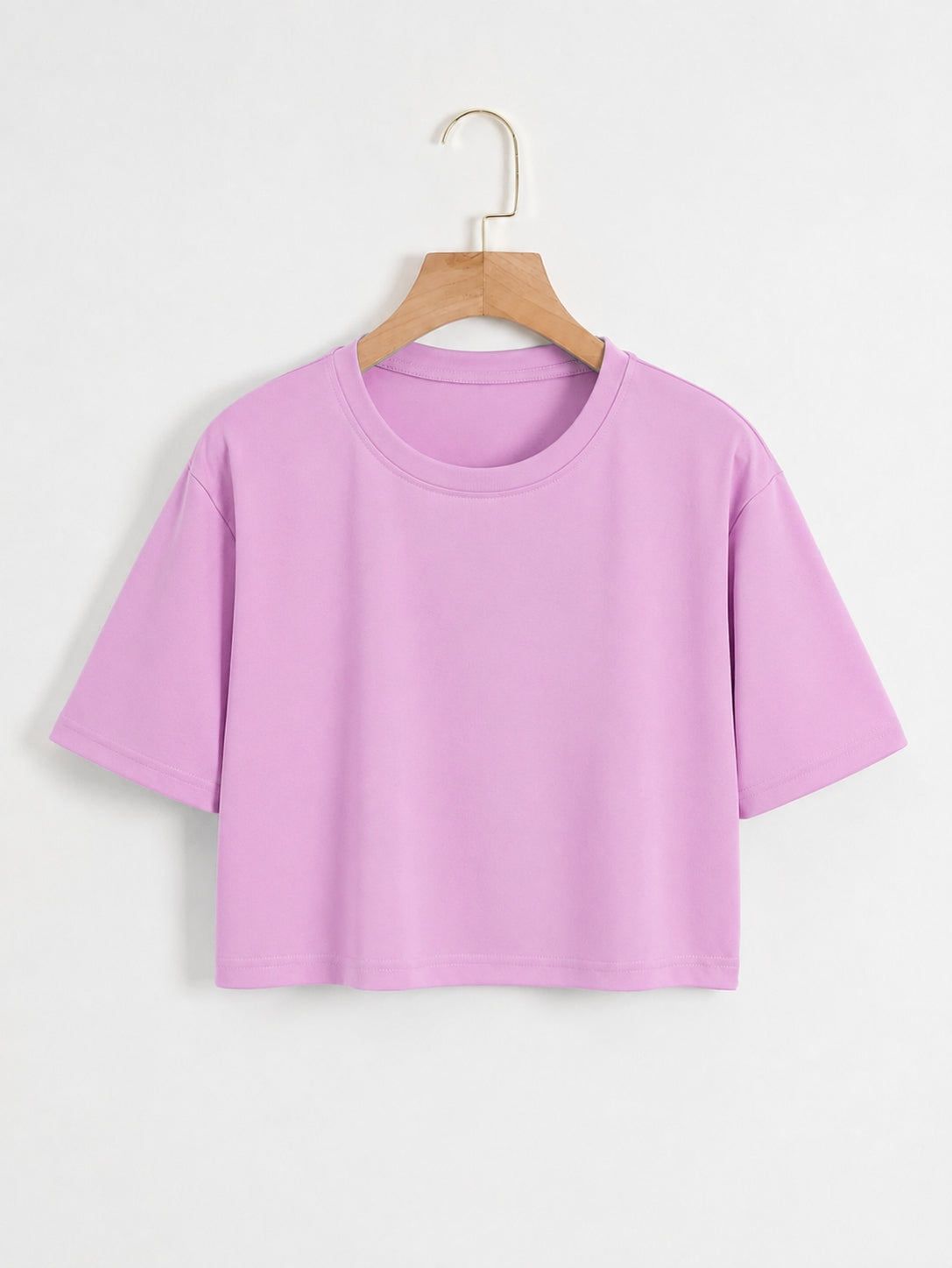 Lavender Pink Cropped Tee