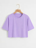 Lilac Cropped Tee