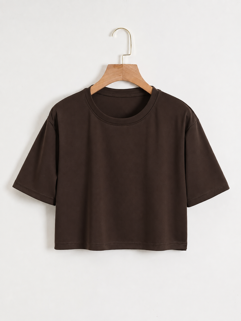 Dark Brown Cropped Tee