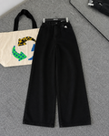 jet black Wide Leg Jeans