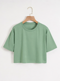 Mint Green Cropped Tee