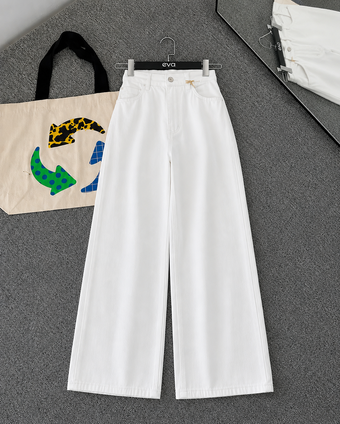 White Wide Leg Jeans