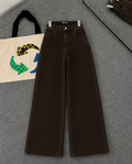 Dark Brown Wide Leg Jeans