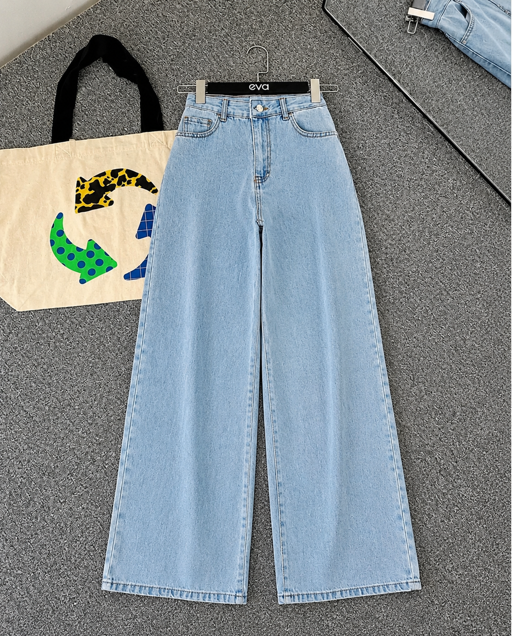 Ice Blue Wide Leg Jeans