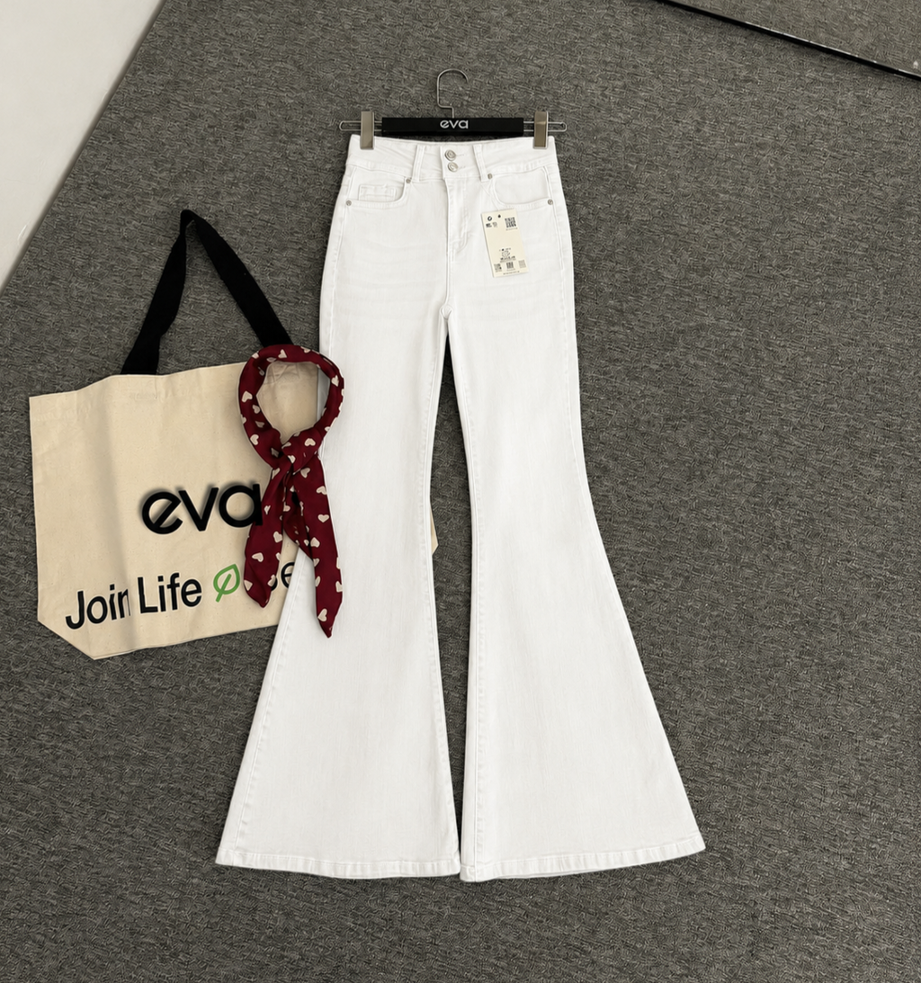 White Bell Bottoms Jeans