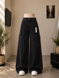 Black Cargo Jeans