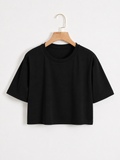 Black Cropped Tee