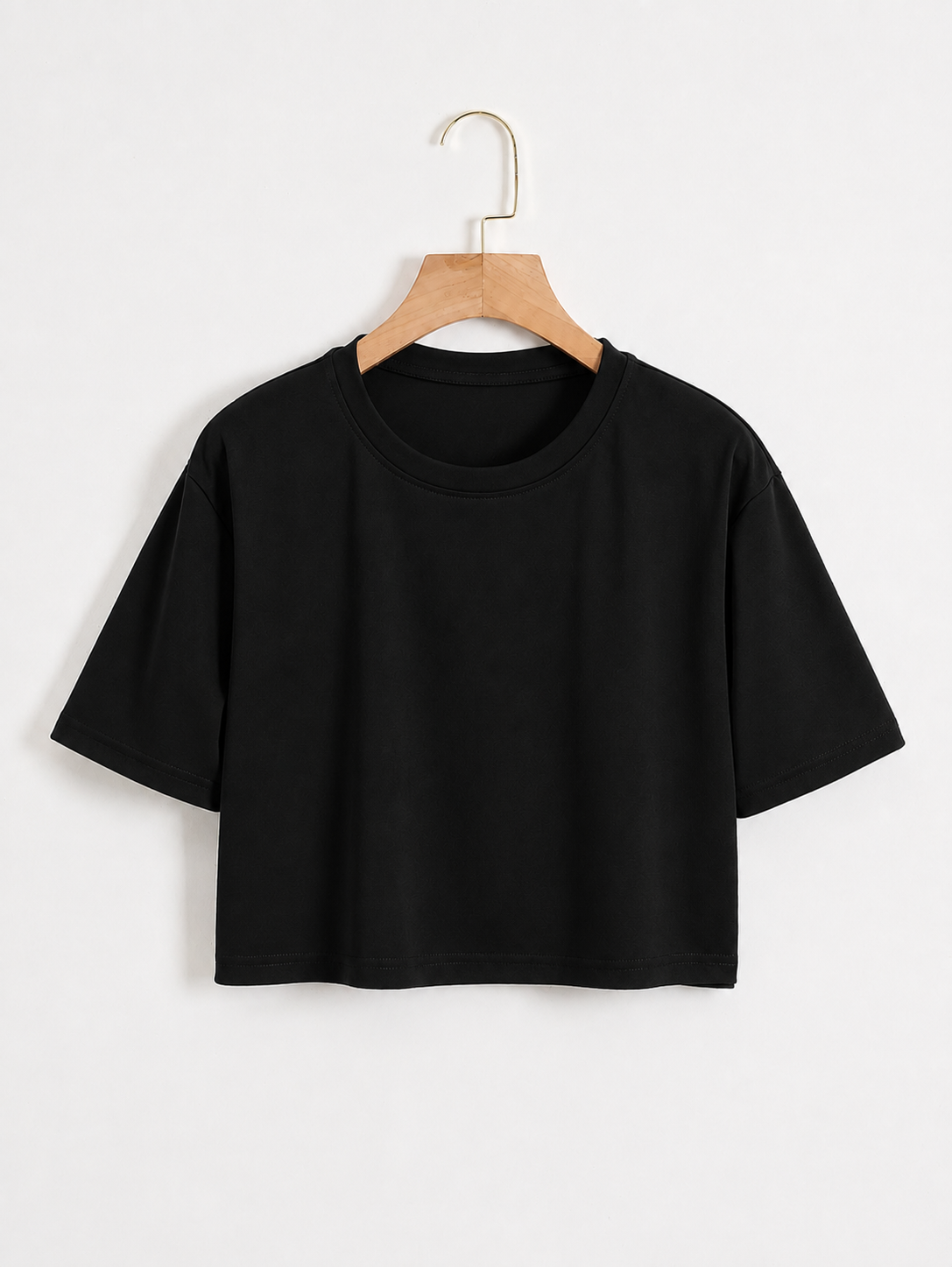 Black Cropped Tee