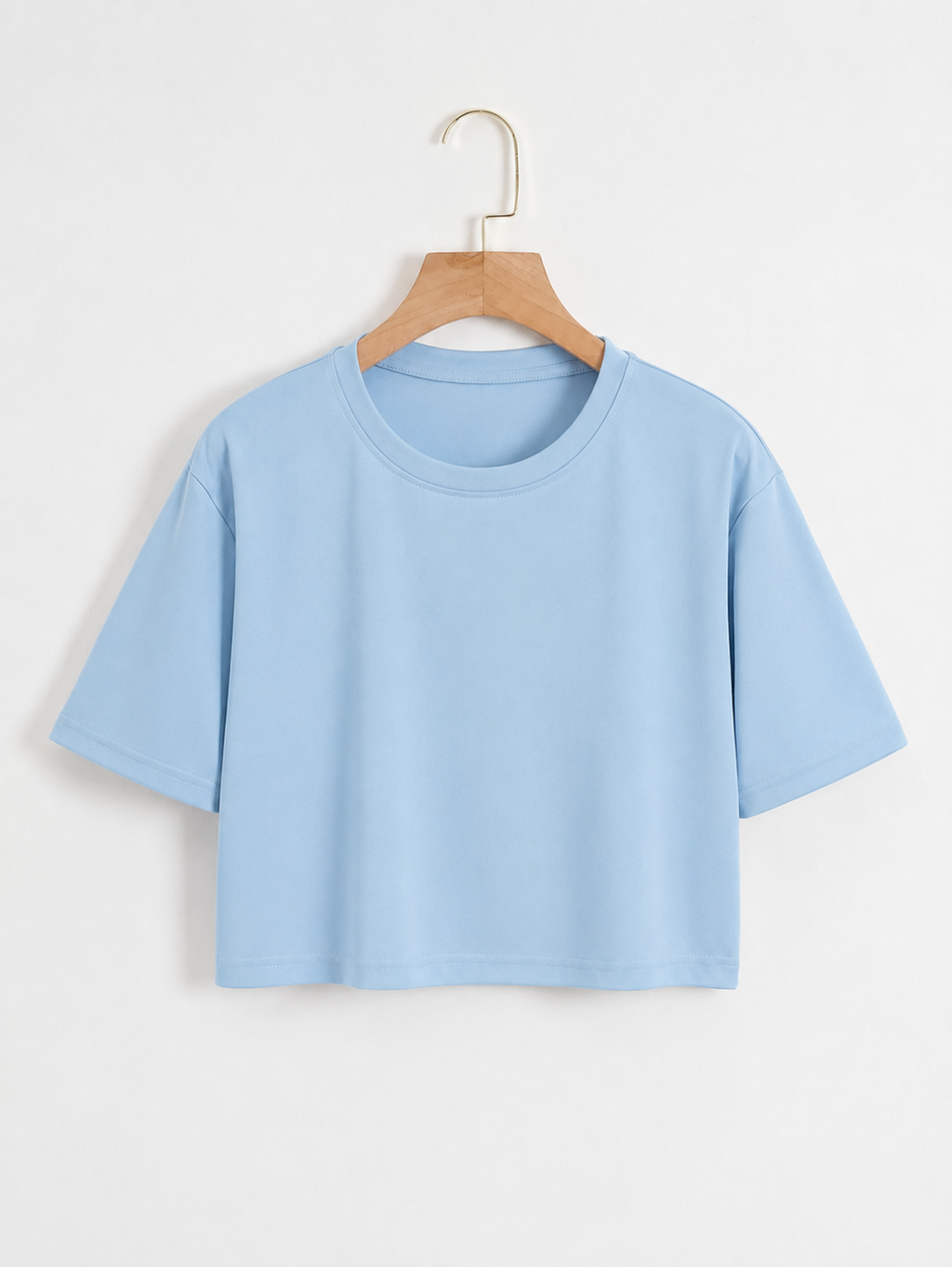 Baby Blue Cropped Tee