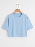 Baby Blue Cropped Tee