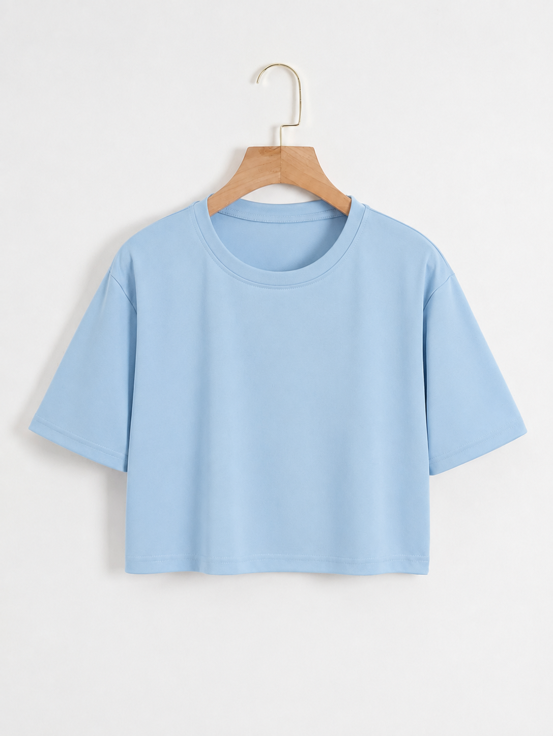 Baby Blue Cropped Tee